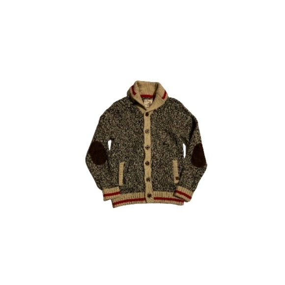 Roots Canada Grey, Cream, and Red Cabin Sweater - Girl’s Size Large - Picture 1 of 8